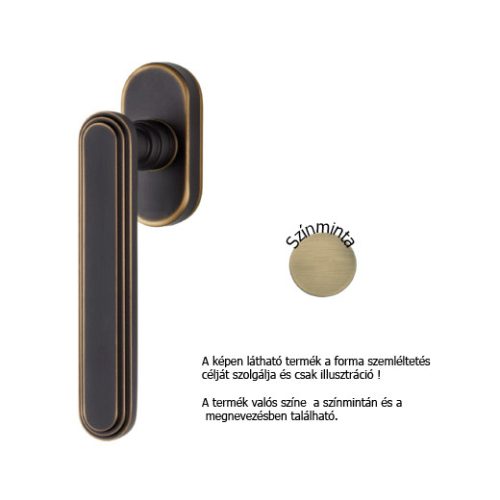 Linea Cali Chic matte bronze window half handle 1670 DK BM