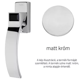   Linea Cali Elios Crystal semi-mâner fereastră crom mat cu cristal negru jet cu sistem Smart Block 134