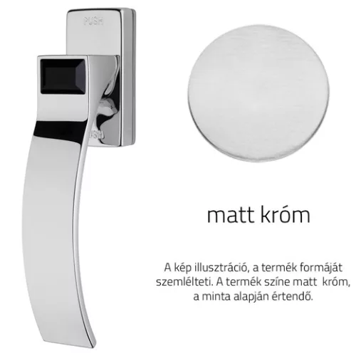 Linea Cali Elios Crystal semi-mâner fereastră crom mat cu cristal negru jet cu sistem Smart Block 134