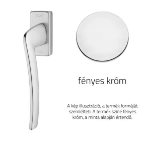   Linea Cali Ala semi-mâner fereastră crom strălucitor cu sistem Smart Block 1385 SK CR