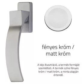   Linea Cali Elios crom strălucitor / crom mat jumătate mâner fereastră 1341 DK CM