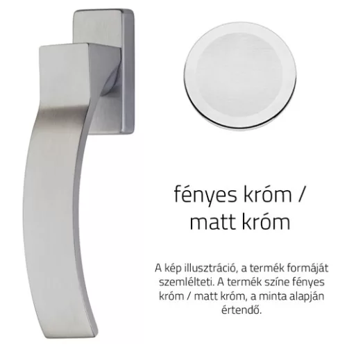 Linea Cali Elios bright chrome / matte chrome window half handle 1341 DK CM