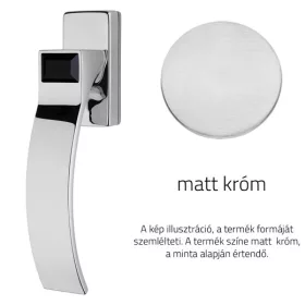   Linea Cali Elios Crystal semi-mâner fereastră crom mat cu cristal negru jet 1343 DK CS