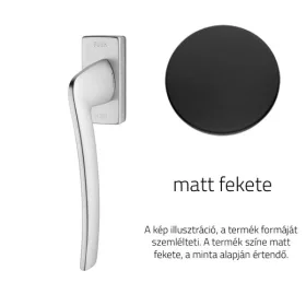   Linea Cali Ala semi-mâner fereastră negru mat cu sistem Smart Block 1385 SK VE