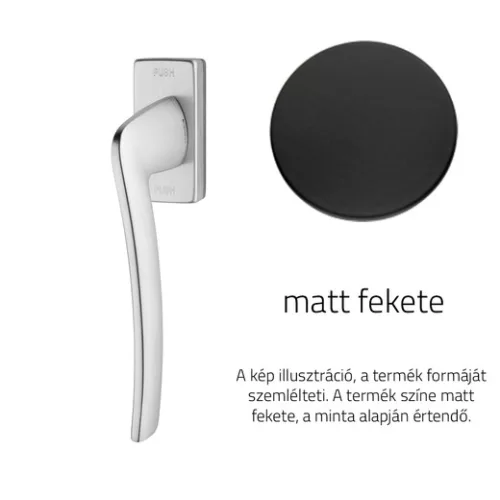 Linea Cali Ala semi-mâner fereastră negru mat cu sistem Smart Block 1385 SK VE