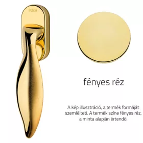   Linea Cali Delfino semi-mâner fereastră din alamă strălucitoare cu sistem Smart Block 955 SK OL