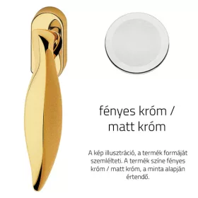   Linea Cali Delfino crom strălucitor / crom mat jumătate mâner geam 955 DK MC