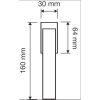 Linea Cali Conica Zincral luminos crom jumătate de mâner ferestrei 486 DK CR