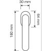 Linea Cali Elika matt bronzefarbener Fenster Türknauf 990 DK BM