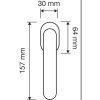 Linea Cali Delfino mat crom jumătate de mâner ferestrei 955 DK CS