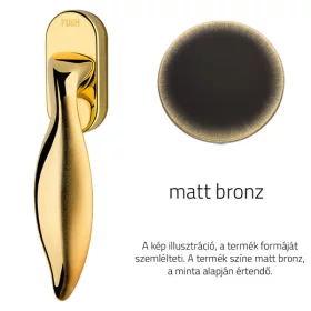   Semi-mâner fereastră Linea Cali Delfino bronz mat cu sistem Smart Block 955 SK BM