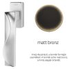 Linea Cali Duna matte bronze window half handle with Smart Block system 1410 SK BM