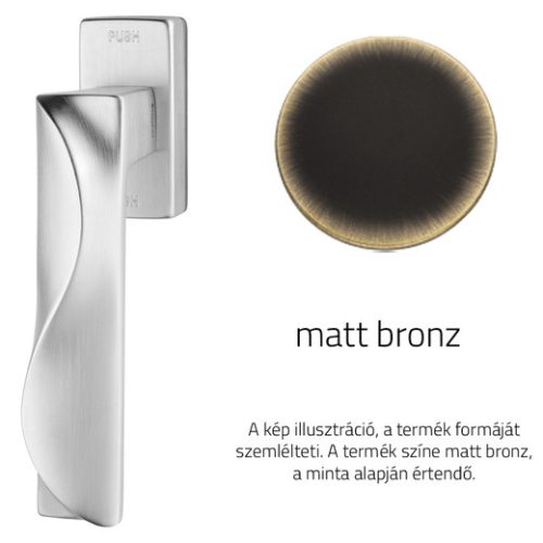 Linea Cali Duna matte bronze window half handle with Smart Block system 1410 SK BM