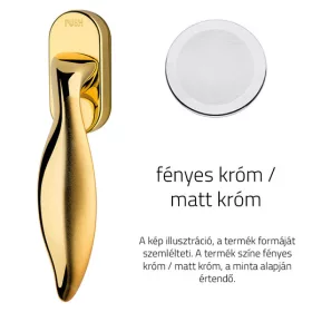   Linea Cali Delfino semimâner fereastră crom strălucitor / crom mat cu sistem Smart Block 955 SK MC