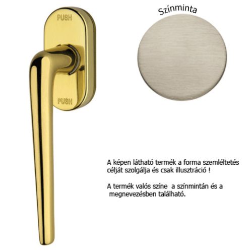 Linea Cali Brixia satin nickel window half handle with Smart Block system 760 SK NS