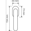 Linea Cali Brixia Fenster Türknauf aus satiniertem Nickel mit Smart Block System 760 SK NS