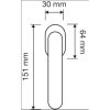 Linea Cali Aldar Fenster Türknauf aus gescheuertr Bronze 920 DK OG