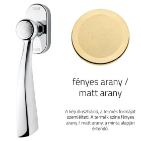   Linea Cali Elika semi-mâner fereastră auriu strălucitor / auriu satinat cu sistem Smart Block 990 SK OM