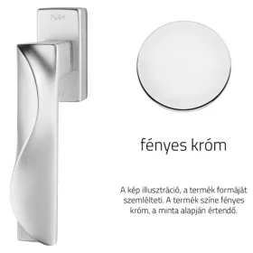   Linea Cali Duna semi-mâner fereastră crom strălucitor cu sistem Smart Block 1410 SK CR