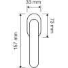 Linea Cali Cosmic matte chrome window half handle with Smart Block system 1335 SK CS