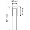 Linea Cali Corner Zincral mat crom jumătate de mâner ferestrei 505 DK CS