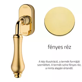   Linea Cali Aldar semi-mâner fereastră din alamă strălucitoare cu sistem Smart Block 920 SK OL