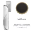 Linea Cali Duna matte bronze window half handle 1410 DK BM