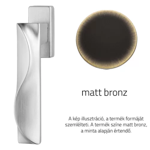 Linea Cali Duna matte bronze window half handle 1410 DK BM