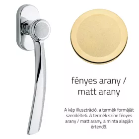   Linea Cali Elika auriu strălucitor / auriu satinat jumătate mâner fereastră 990 DK OM