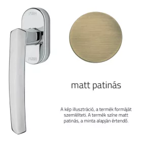   Linea Cali Dafne semi-mâner fereastră din patină mată cu sistem Smart Block 509 SK PM