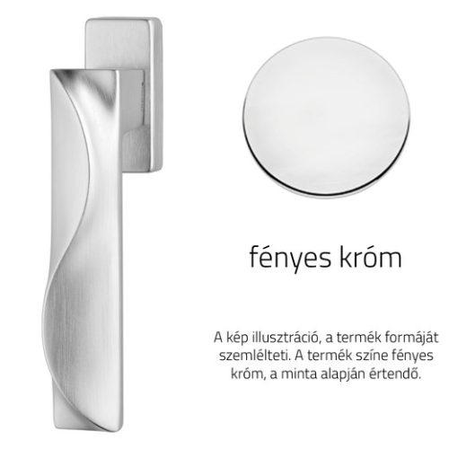 Linea Cali Duna bright chrome window half handle 1410 DK CR