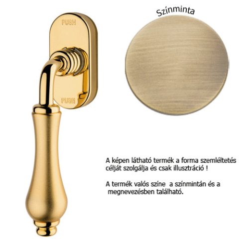 Linea Cali Aldar brushed bronze window half handle with Smart Block system 920 SK OG