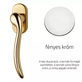   Linea Cali Beta semimâner fereastră crom strălucitor 488 DK CR