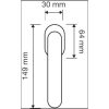 Linea Cali Brixia Fenster Türknauf aus satiniertem Nickel 760 DK NS