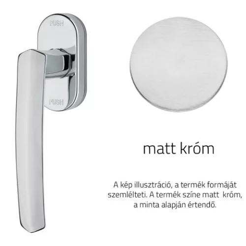 Linea Cali Dafne semi-mâner fereastră crom mat cu sistem Smart Block 509 SK CS