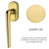Linea Cali Brixia satin brass window half handle with Smart Block system 760 SK OS