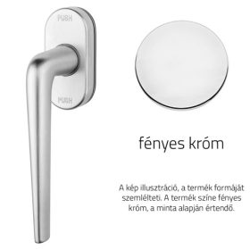   Klamka okienna Linea Cali Brixia Zincral w kolorze jasnego chromu z systemem Smart Block 479 SK CR