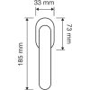 Linea Cali Elika Crystal vergoldeter Fenster Türknauf mit Smart Block System 991 SK OZ