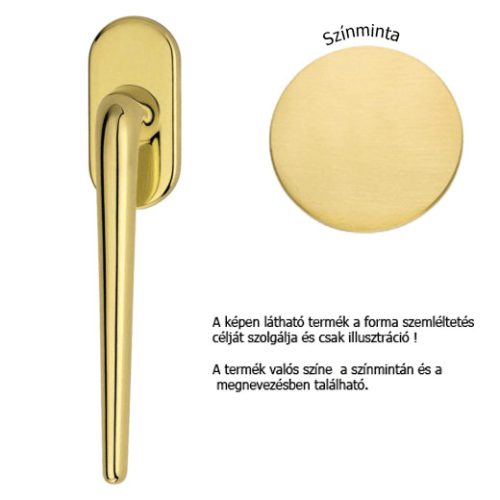 Linea Cali Brixia satin brass window half handle 760 DK OS