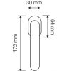 Linea Cali Fish Chrom HalbFenster Türknauf 692 DK CR