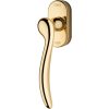 Linea Cali Beta bright brass window half handle with Smart Block system 488 SK OL