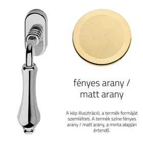   Linea Cali Aldar auriu strălucitor / auriu mat jumătate mâner fereastră 920 DK OM