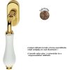 Linea Cali Dalia antique brass window half handle 600 DK PB AN