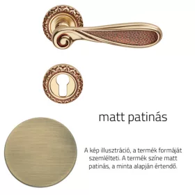   Linea Cali Aisha set de mânere cu rozetă decorată cu patină mată 1650 RB 115 PM
