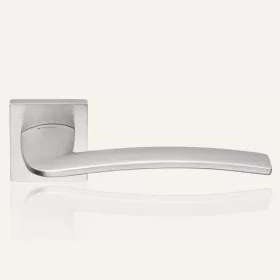   Linea Cali Ala set de manere rozeta patrata plat cromat mat 1385 RB 024 CS