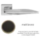 Set de mânere cu rozetă pătrată plat Linea Cali Aqua bronz mat 1440 RB 024 BM