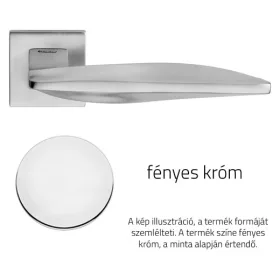   Linea Cali Aqua set de mânere cu rozetă pătrată plat cromat strălucitor 1440 RB 024 CR