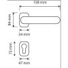 Linea Cali Arcadia Zestaw klamek dekoracyjnych w kolorze francuskiego złota 1640 RB 008 OF