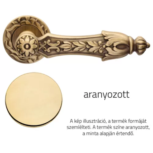 Linea Cali Arcadia set de mânere rotunde cu rozete aurite 1640 RB 113 OZ