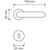 Linea Cali Aria Glanzchrom Runde Rosetten Türknauf Set 1630 RB 011 CR